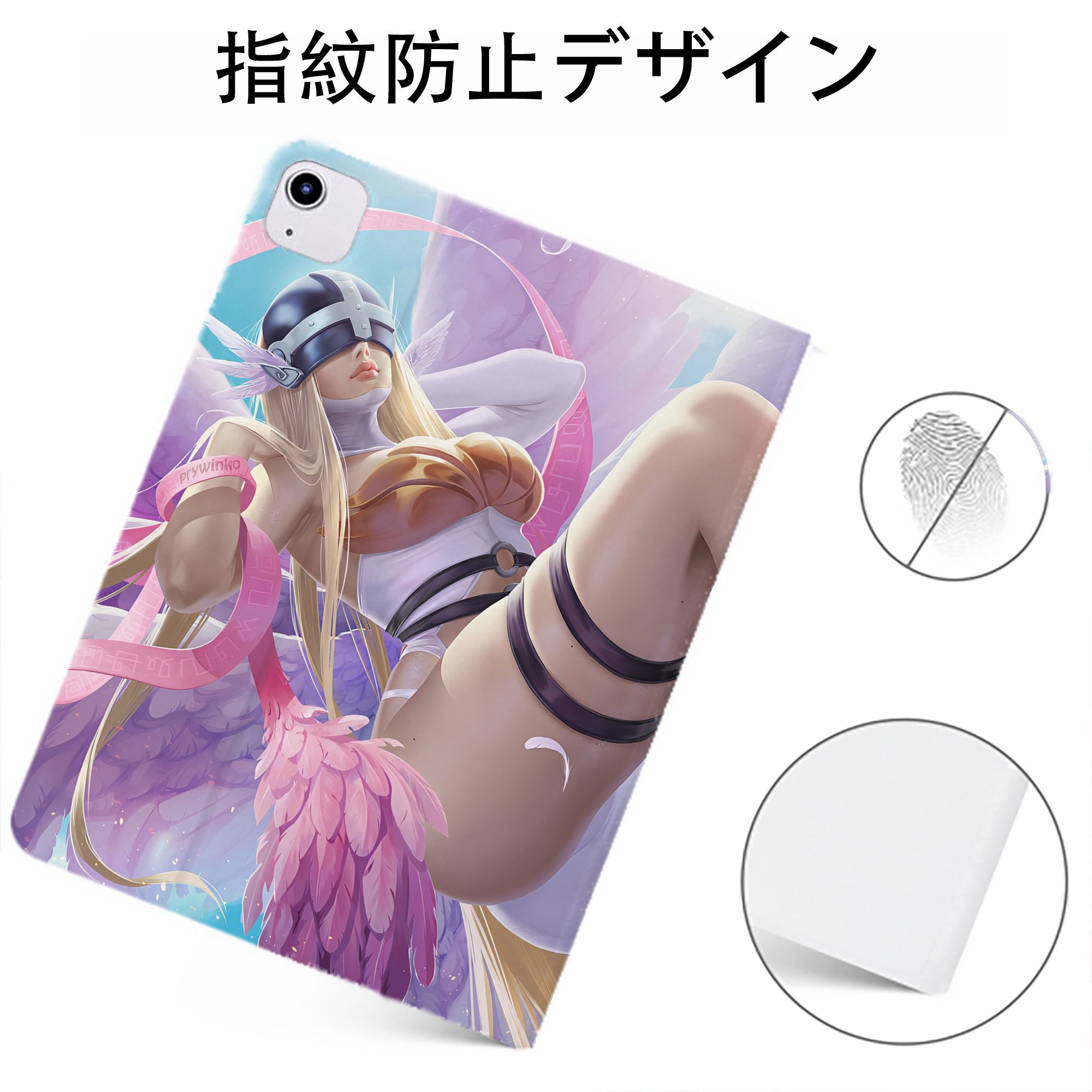 （画像用） Digimon デジタルモンスター/デジモン IPadケース ペンホルダー付き ブックスタイルデザイン